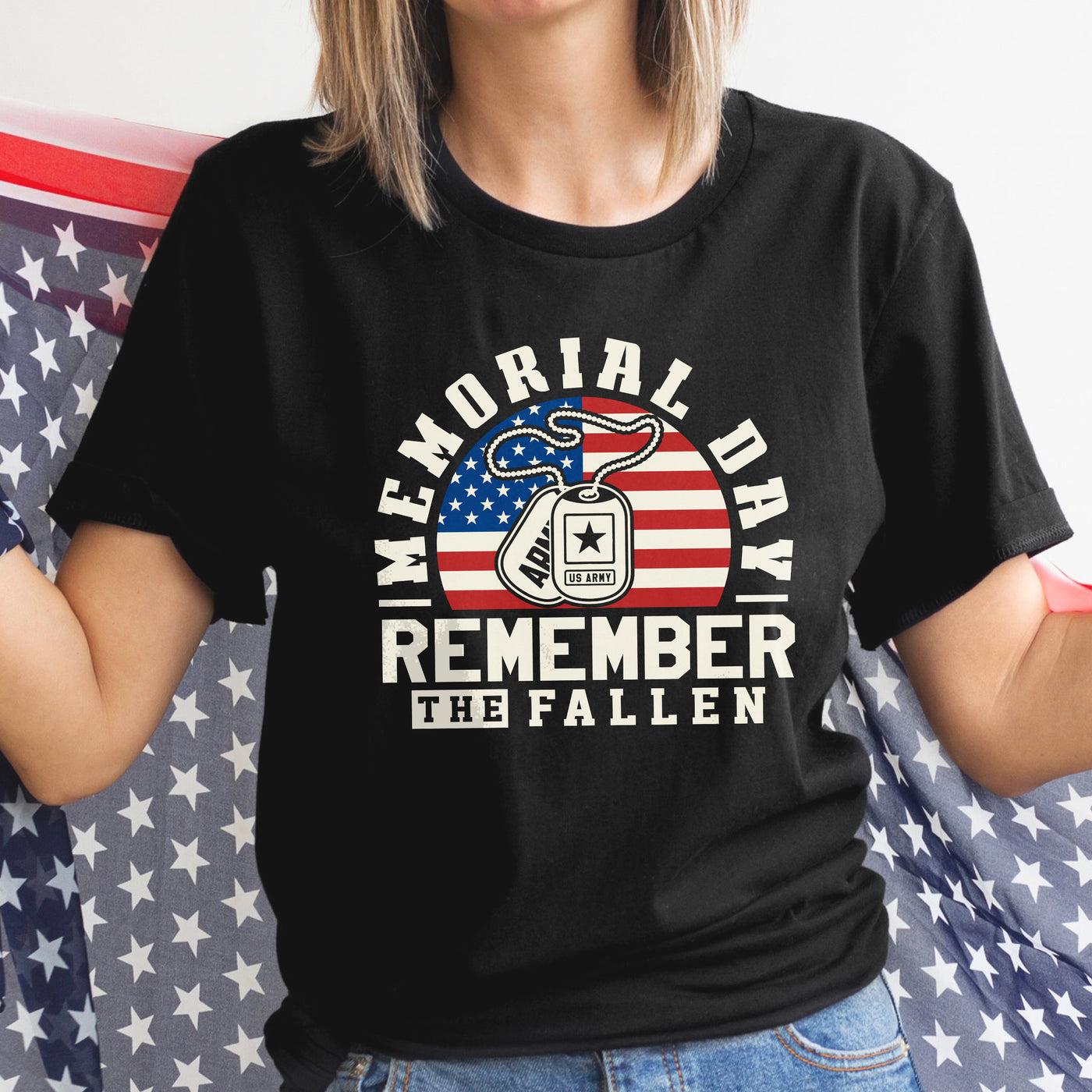 Memorial Day Dog Tags T-shirt
