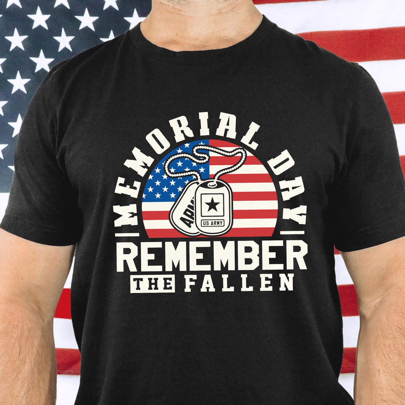 Memorial Day Dog Tags T-shirt