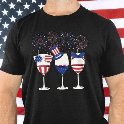 USA Wine Fireworks T-shirt