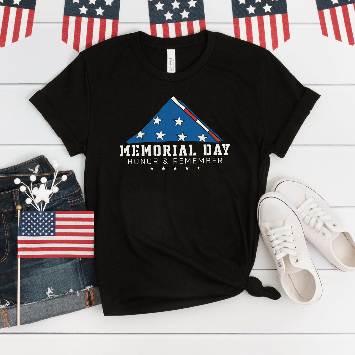 Folded US Flag T-shirt
