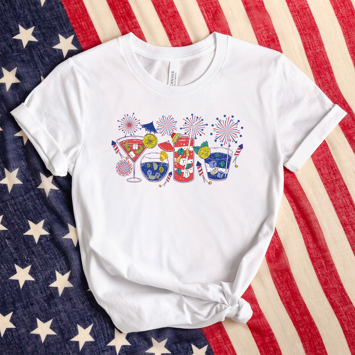 USA Theme Cocktails T-shirt