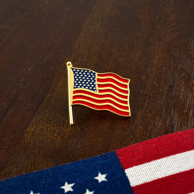 Gold American Flag Pin