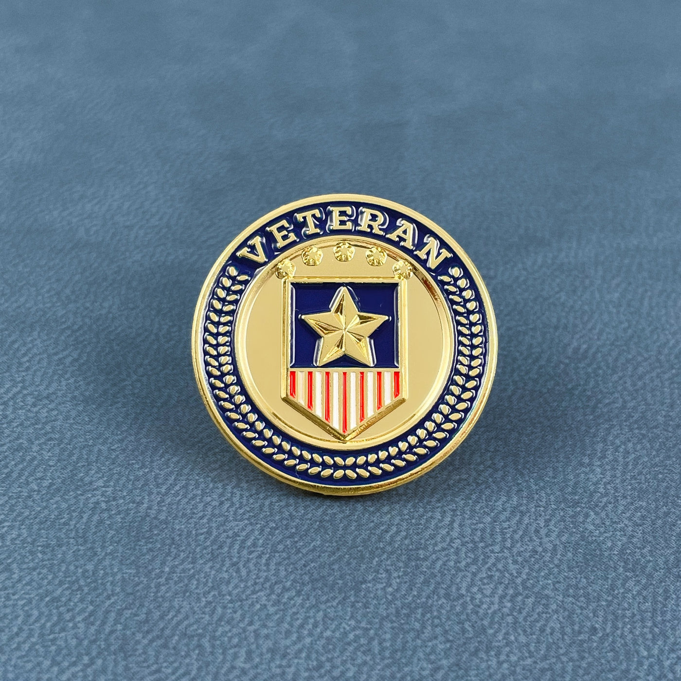 Gold American Veteran Badge
