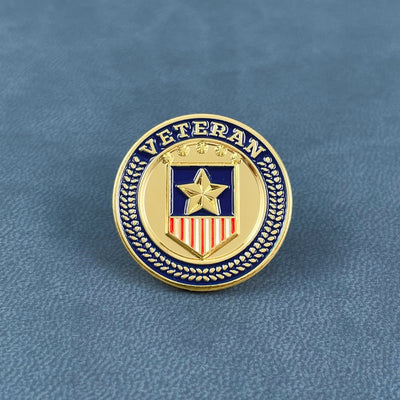 Gold American Veteran Badge