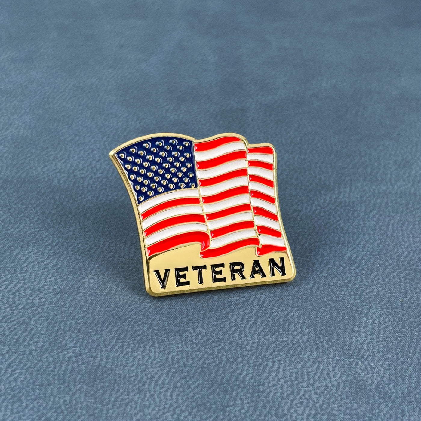 Gold Bold Veteran Flag Pin
