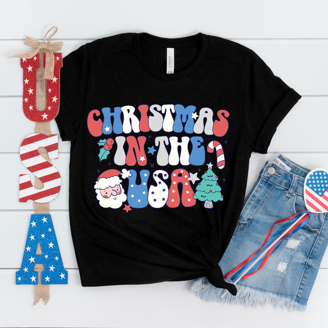 Christmas in the USA T-shirt