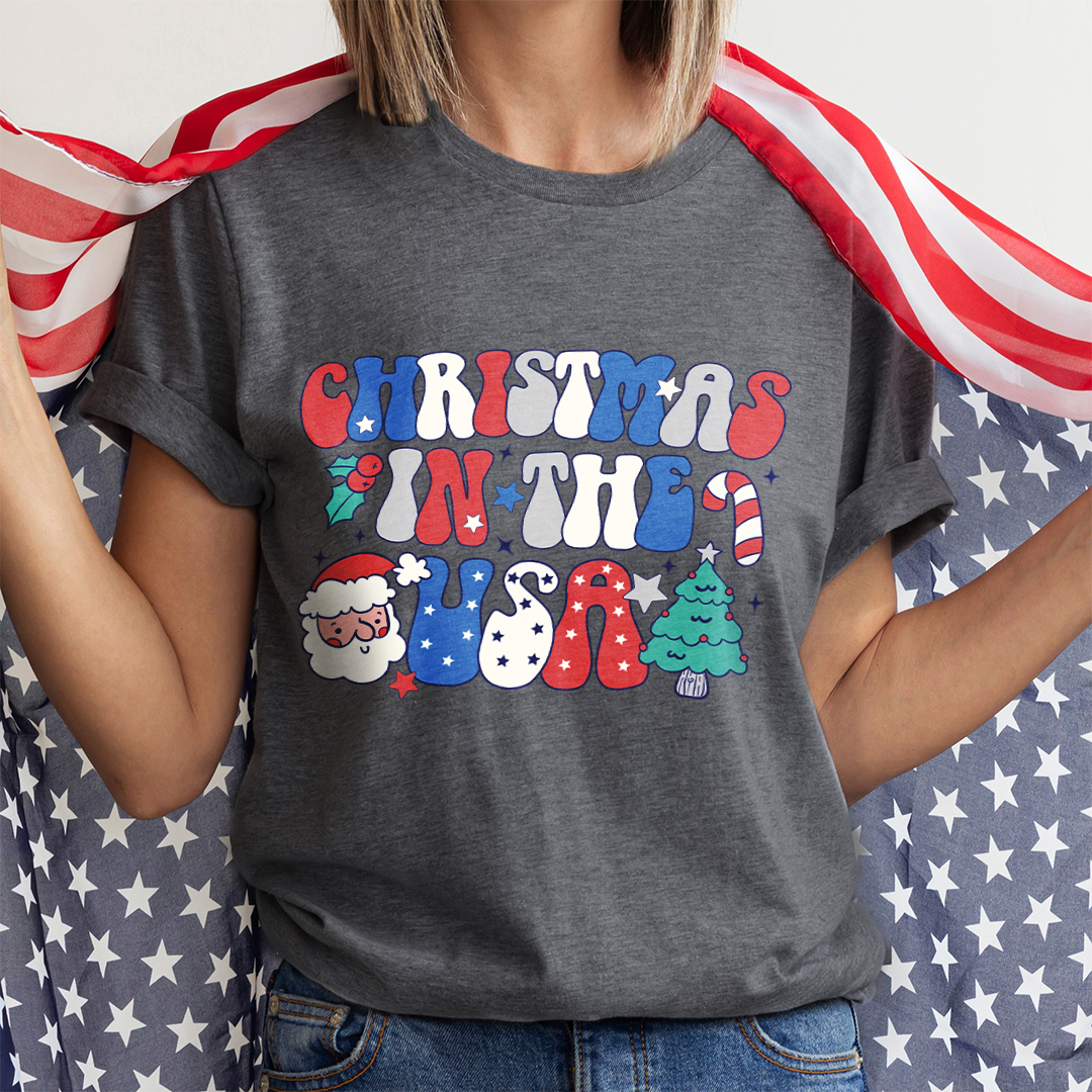 Christmas in the USA T-shirt