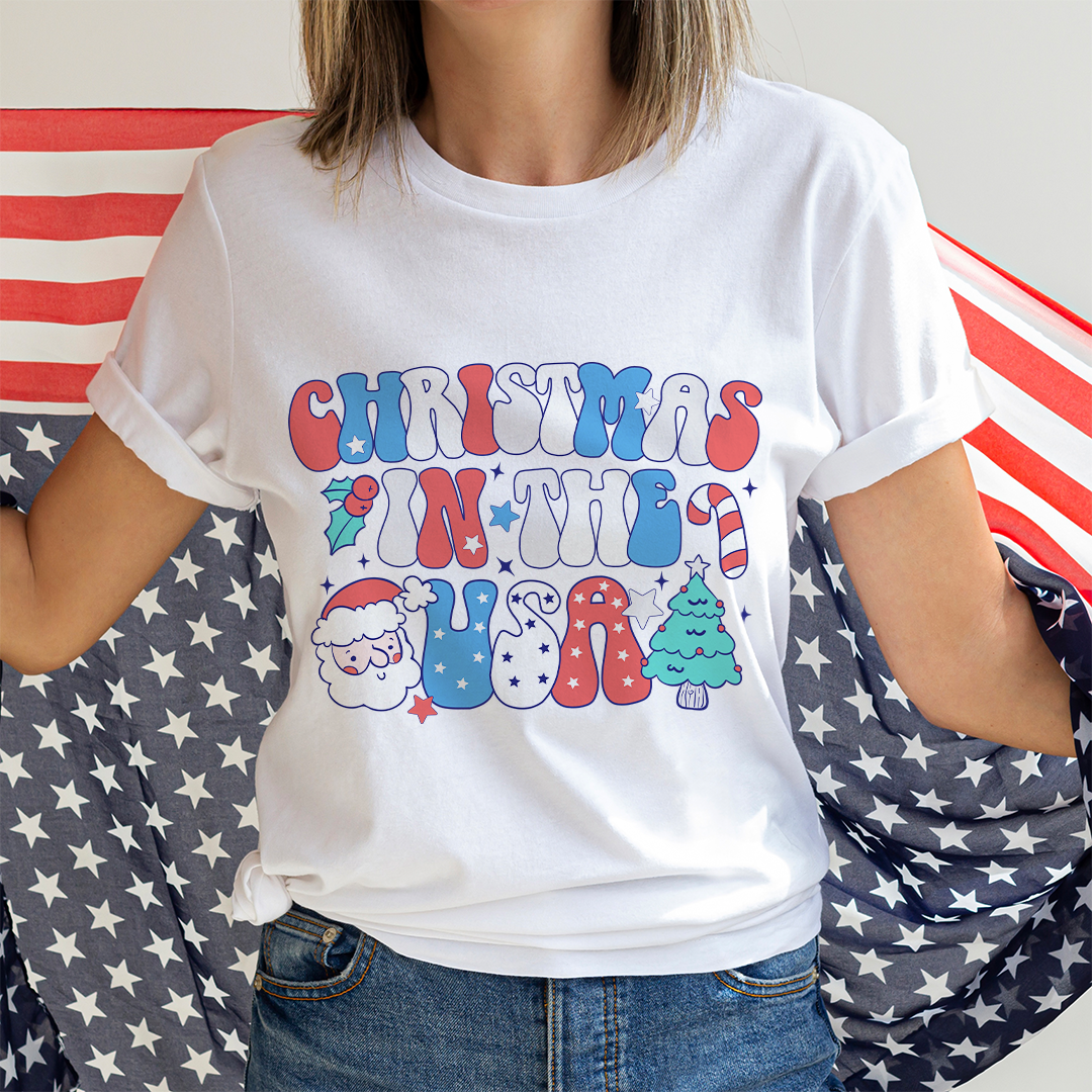 Christmas in the USA T-shirt