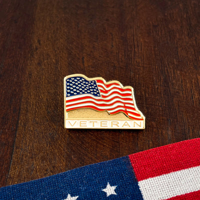 Gold Classic Veteran Flag Pin