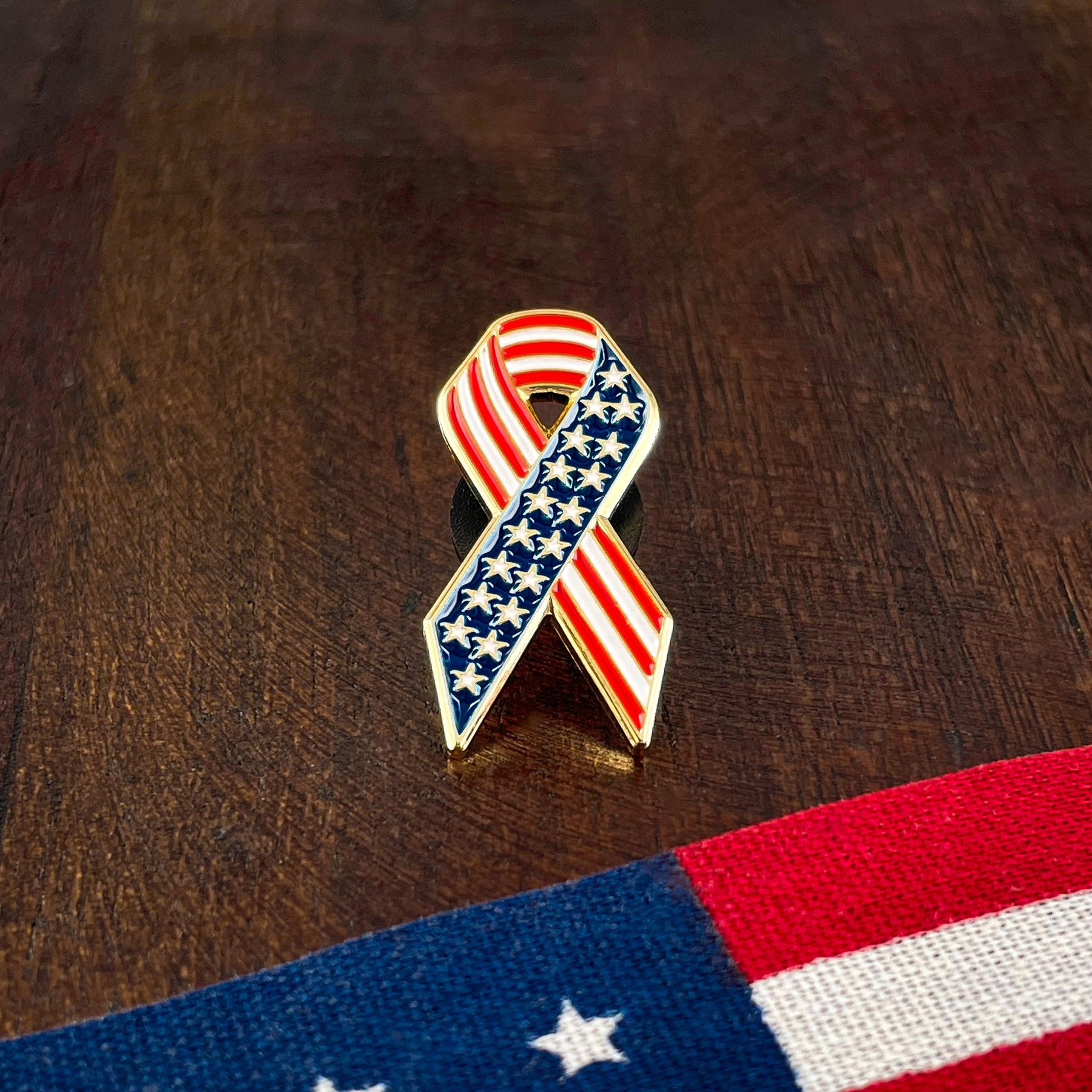 Cute American Ribbon Pin – Veteran Project