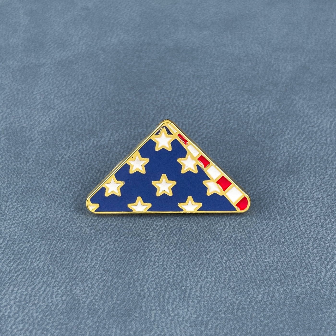 Gold Folded Flag Pin 