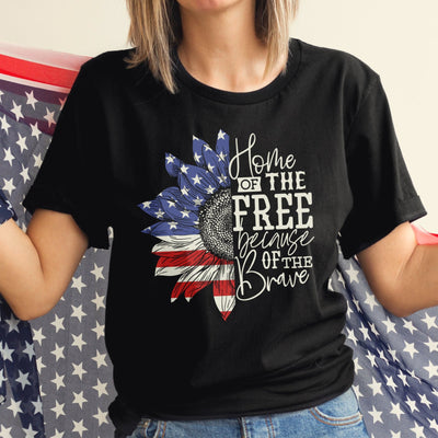 Home of The Free Sunflower T-Shirt