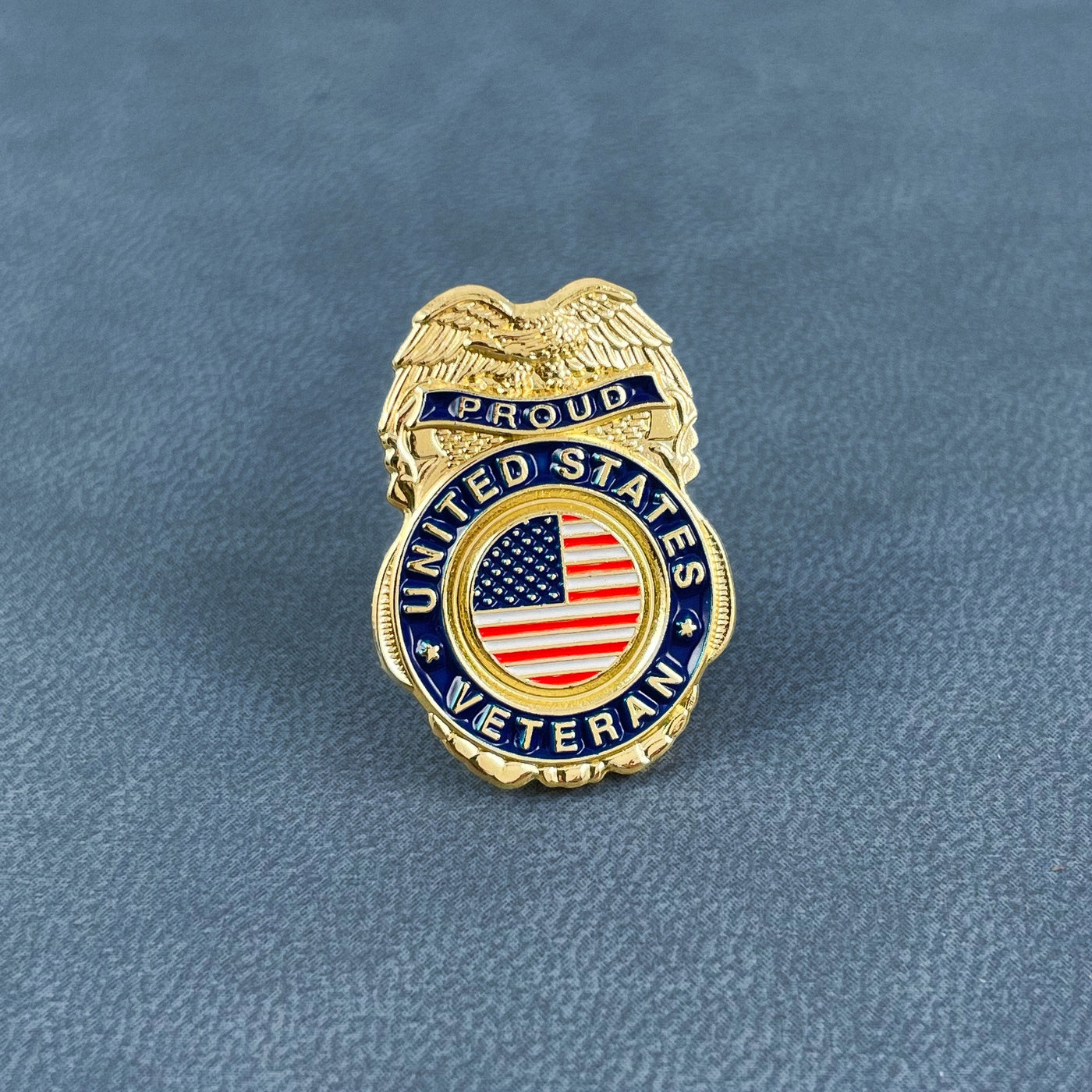 Gold Proud United States Veteran Badge