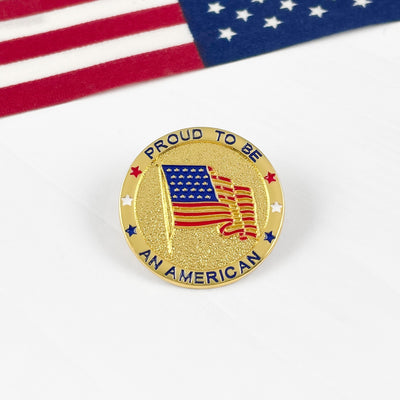 Gold Proud to be an American Pin