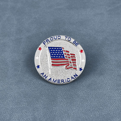 Silver Proud to be an American Pin