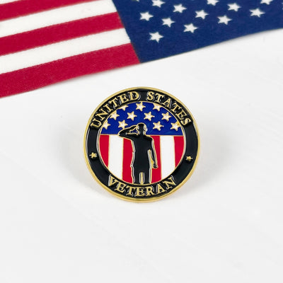 Gold Salute to American Veterans Pin