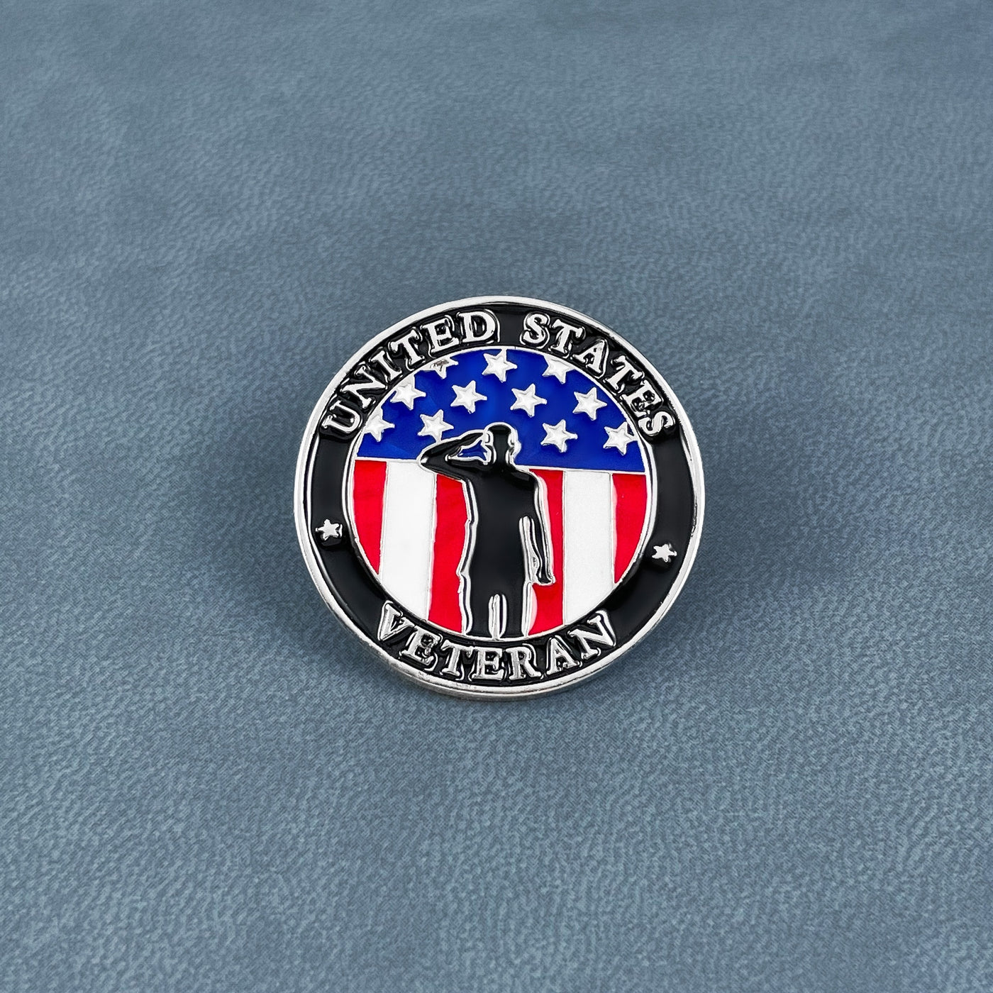 Silver Salute to American Veterans Pin