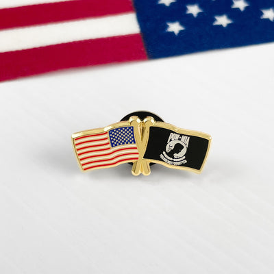 Gold USA POW MIA Flags Pin