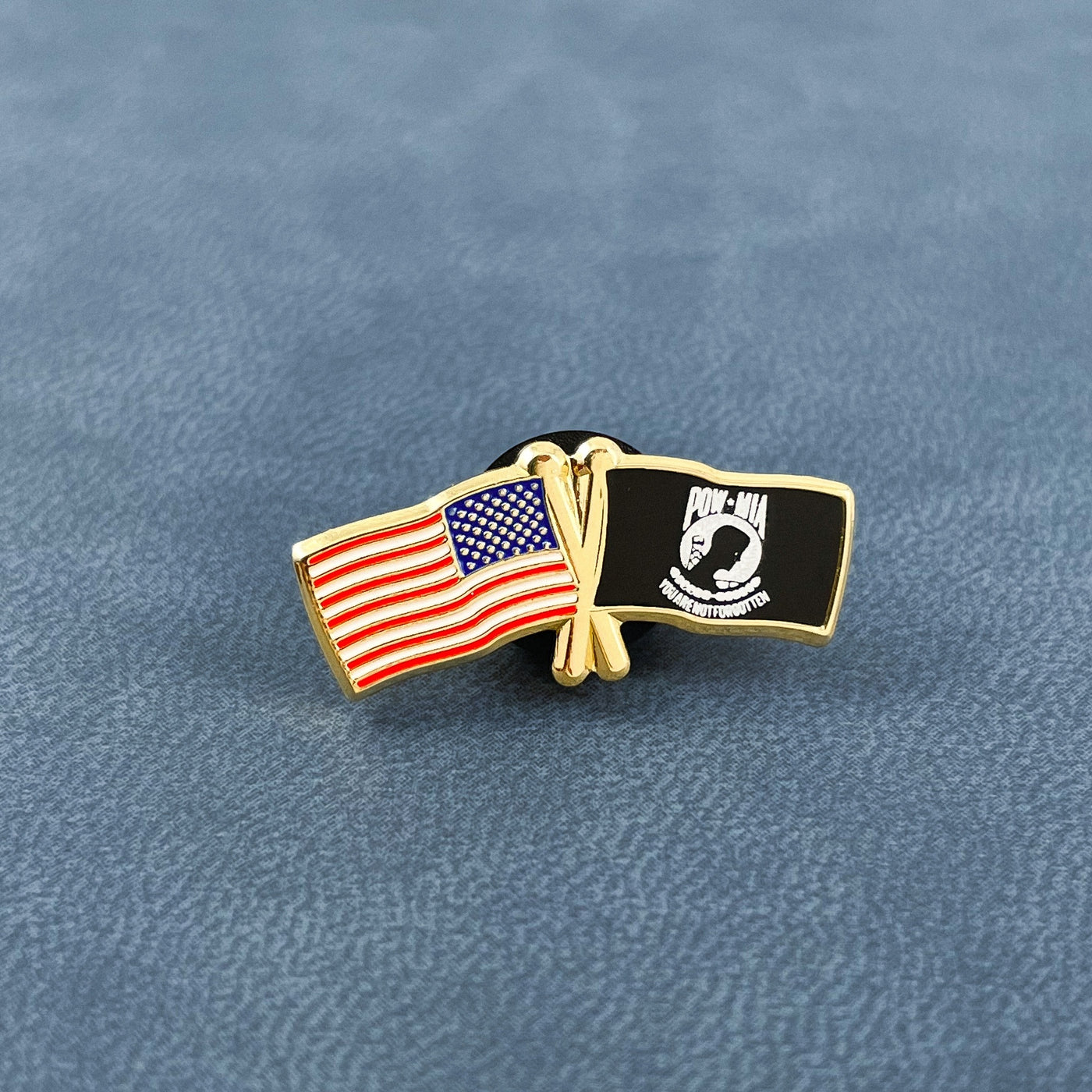 Gold USA POW MIA Flags Pin