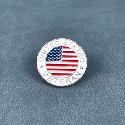 Silver United States Veteran Pin