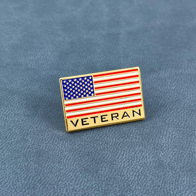 Gold Veteran Flag Pin