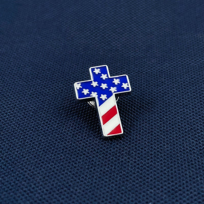 Adorable American Cross Pin