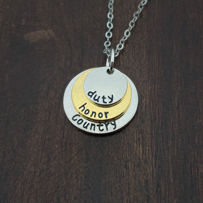 Duty Honor Country Necklace