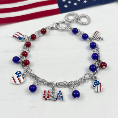 I Love the USA Charm Bracelet