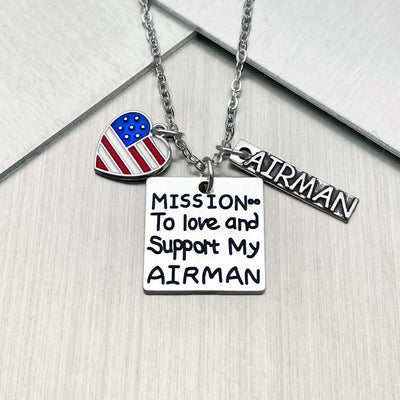 Love and Support My Airman Necklace