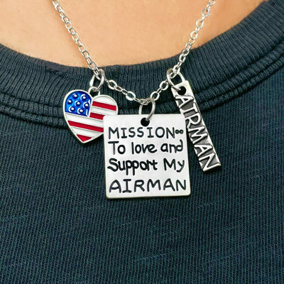 Love and Support My Airman Necklace