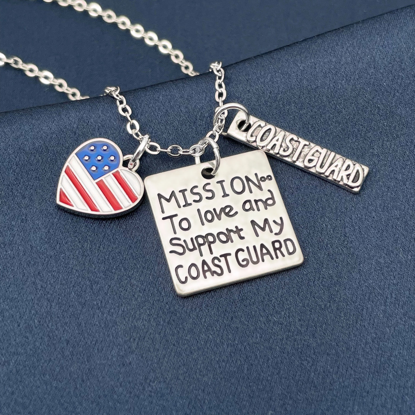 Love and Support My Coast Guard Necklace