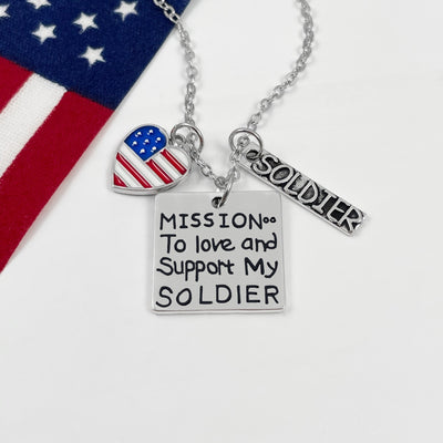 Love and Support My Soldier Necklace