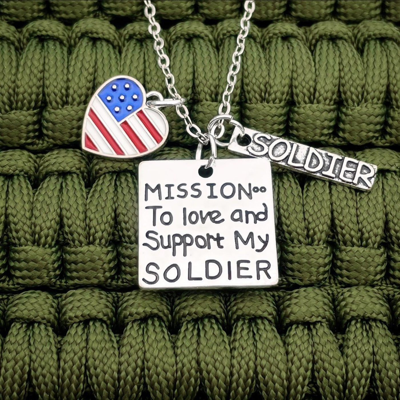 Love and Support My Soldier Necklace