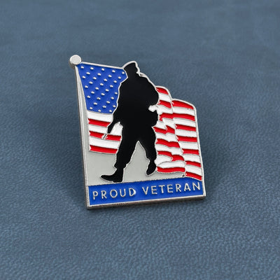 Proud American Veteran Pin