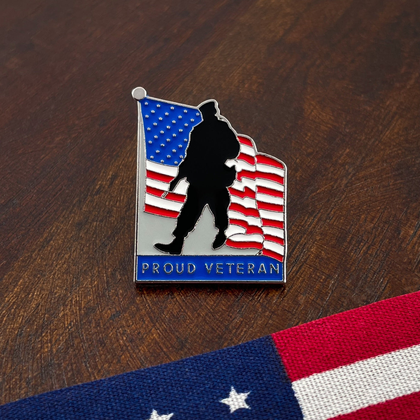 Proud American Veteran Pin