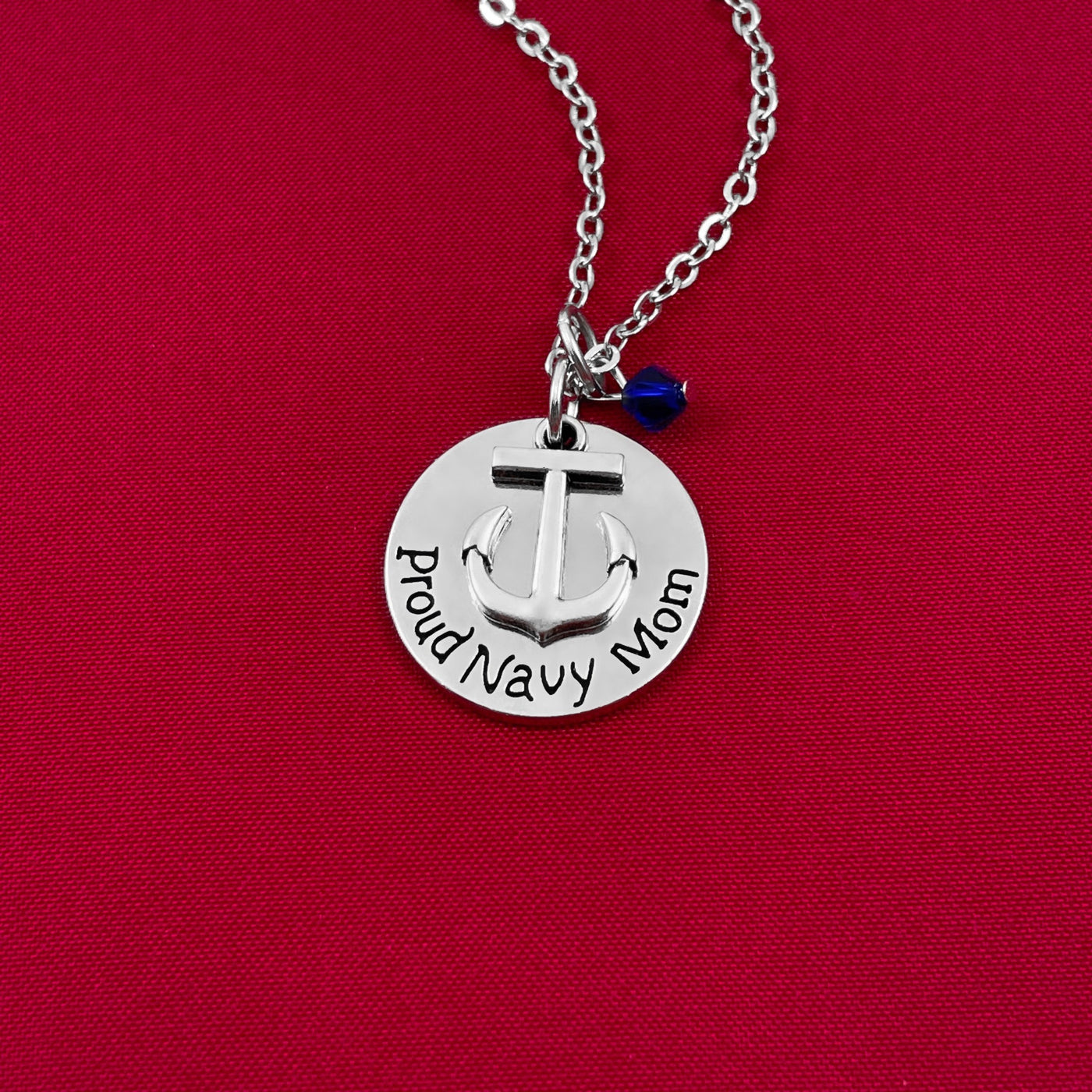 Proud Navy Mom Necklace