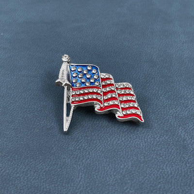 Sparkling American Flag Pin
