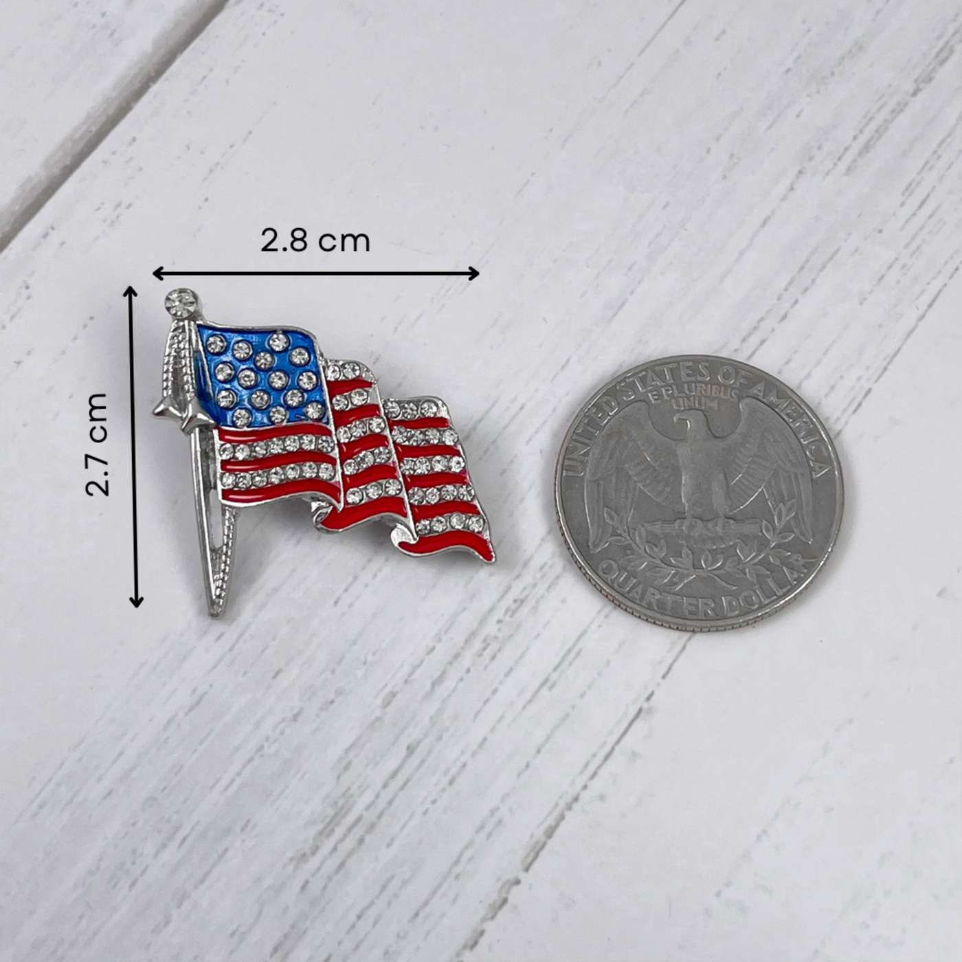 Sparkling American Flag Pin